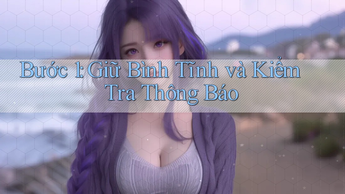 Bước 1: Giữ bình tĩnh và kiểm tra thông báo Bước 1: Giữ bình tĩnh và kiểm tra thông báo