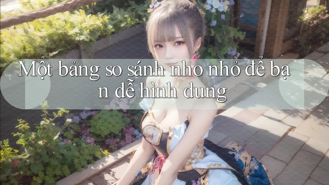 Một bảng so sánh nho nhỏ để bạn dễ hình dung